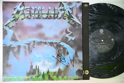 Metallica Lars Ulrich Hand Signed Creeping Death Jump In The Fire Exyugo 12  Ep • $669.99