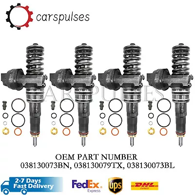 4PCS For 2006 VW Jetta Tdi Diesel 1.9 L Fuel Injector OEM Genuine 038130073AQ • $375