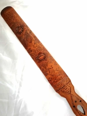 £40 • Buy Large Antique Japanese Bamboo Page Turner Letter Opener - Carved Birds Flowers