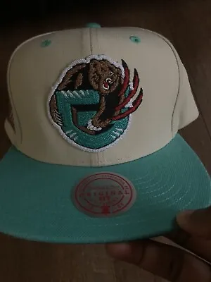 Mitchell & Ness Memphis Grizzlies Off White Adjustable Snapback Hat Cap • $30