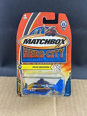 Matchbox Hero City Collection Police Helicopter 70 COMBINED SHIP $1 PER MULT • $3.10