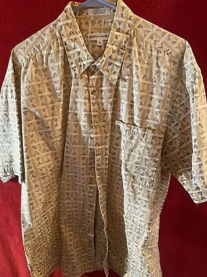 Vintage Pierre Cardin Button Up Shirt All Over Ombre Print Abstract Men Size XL • $17.75