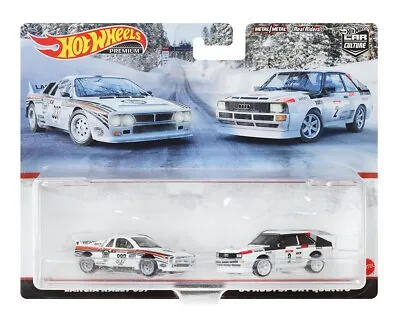 Hot Wheels 1:64 Car Culture 2 Pack Lancia Rally & Audi Sport Quattro HCY73 Model • $18.99