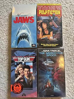 Pulp Fiction JAWS Top Gun  VHS NEW SEALED Lot Trek III SEALED CGC MINT • $15