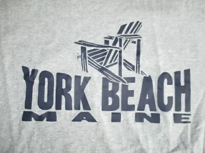 Vintage Anvil Label - YORK BEACH MAINE (XL) T-Shirt BEACH CHAIR • $51.29