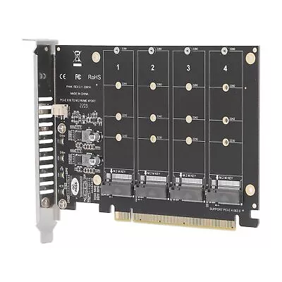 M.2 NVME SSD To PCIE X16 Adapter 4 Port High Speed 4x32Gbps Soft Card • $21.52