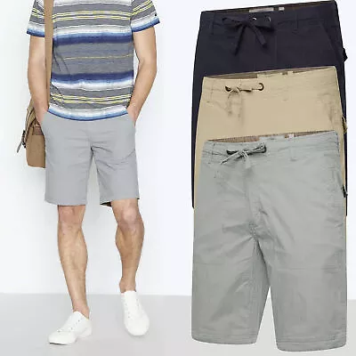 Mens Stretch Bermuda Shorts Chino Cotton Half Pant Casual Walk Summer Golf Pants • £12.97