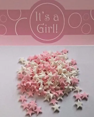 150 X Edible Stars Cake Topper Cupcakes Baby Shower Girl Christening Sprinkles. • £4.14