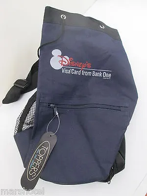 Disney Visa Bank One Credit Card Holder Exclusive Drawstring Backpack Tote • $15.99