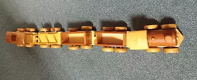 Vintage Handmade Wooden Toy Train Set 5 Piece 35  Long Very Nice • $24.95