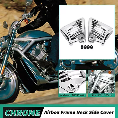 Chrome ABS Airbox Neck Side Air Intake Louvered Covers For Harley V-Rod VRSCF • $35.13
