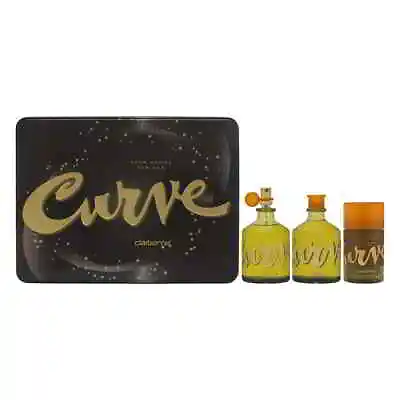 Curve By Liz Claiborne For Men 3 PC Set 4.2 Oz Cologne Spray Aftershave Deo • $33.90