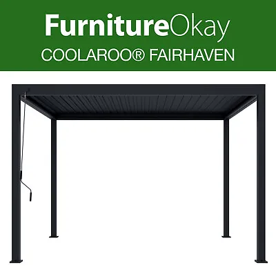 $3899 • Buy Coolaroo® Fairhaven Semi-Permanent Louvre Gazebo Aluminium Pergola Outdoor Shade