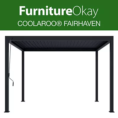 Coolaroo® Fairhaven Semi-Permanent Louvre Gazebo Aluminium Pergola Outdoor Shade • $3899