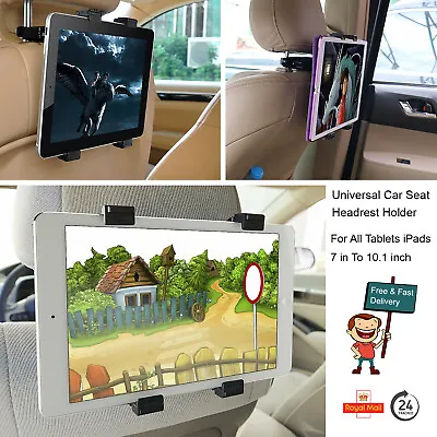 For All Tablet & IPad (7  To 11 ) Car Back Seat Headrest Universal Holder Mount • £2.49
