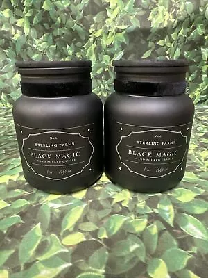 2 Sterling Farms No. 6 Black Magic 13.8 Oz Candles Witch Spells Halloween Rare • $18.99