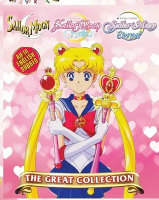 $69.91 • Buy Anime Sailor Moon DVD Complete Collection English Dub Series Season 1-6+4 Movie