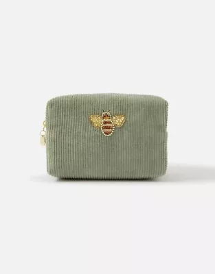 New With Tags Accessorize Bee Detail Green Make Up Bag • £11.99