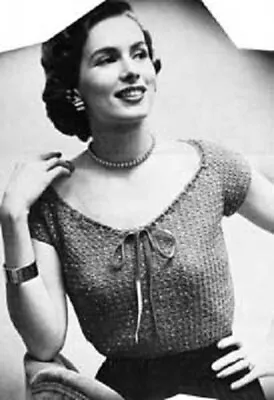 Vintage Ladies Sweater #1 CROCHET PATTERNS ONLY • $4.95