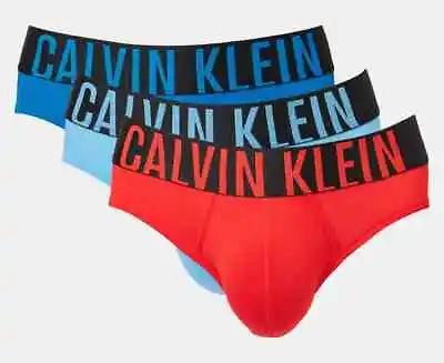 CALVIN KLEIN Men's Intense Power Cotton Hip Briefs CK Underwear 3-Pack • $69.95