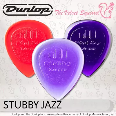 $12.59 • Buy 🐋 STUBBY® JAZZ Guitar Picks 🎸 Genuine Jim Dunlop® Plectrums 474R Mediator