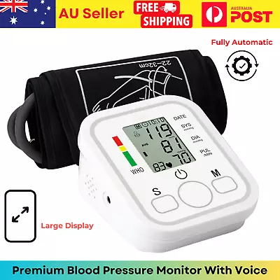 Automatic Digital Blood Pressure Monitor Upper Arm BP Machine Heart Rate Monitor • $20.99