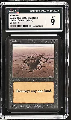 MTG Alpha SINKHOLE CGC 9 (1076) Graded Power SAM • $31