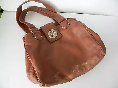 Marc Jacobs Brown Pebble Leather Turnlock Shoulder Bag **rehab Project • $8.79