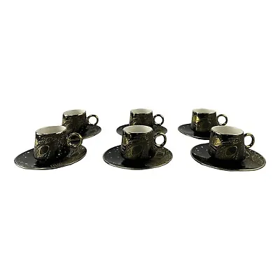 Arabic Coffee Cups / Expresso Cups /Turkish Tea Ups / Cups And Saucers Set Of 6 • £22.99