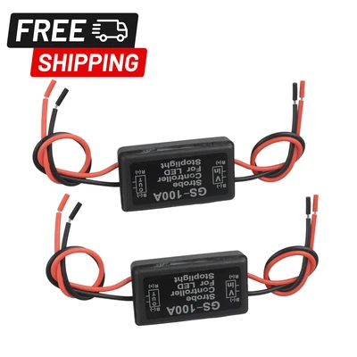 $8.79 • Buy 2x LED Flash Strobe Controller Kit GS-100A Flasher Module Brake Tail Stop Lights