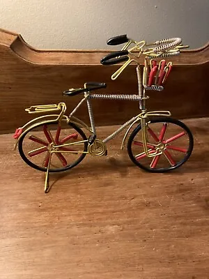 $12 • Buy Bicycle Sculpture Made From Tubes, Springs, Wires & Spare Parts 9.5  X 7 