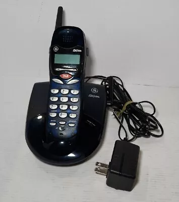 GE 27928GE4 2.4 GHz Single Line Cordless Phone Translucent Frosted Blue **READ** • $10.80