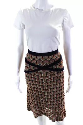 Missoni Women's Elastic Waist Bodycon Multicolor Midi Skirt Size 38 • $85.39