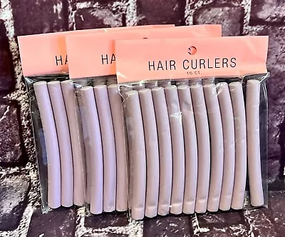 3 Pack Hair Curlers One Size 10ct Lilac Each • $13.50