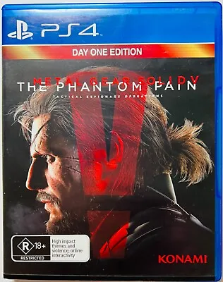 Metal Gear Solid V: The Phantom Pain. Day One Edition. PS4 Game With Poster. • $16.09