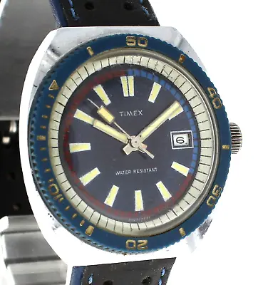 Timex Marlin Pepsi 1970s Vintage 36mm Watch • $523.90