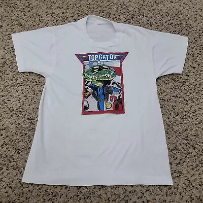 Vintage 80s 1987 Top Gun Parody Top Gator Alligator Shirt Size Small • $14.95