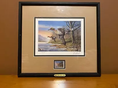 Ducks Unlimited 2007 Print Wood Duck Print Framed Painting /500 17 X16  • $95