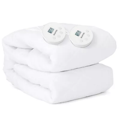 Giantex King Size Heated Electric Mattress Pad W/Dual Controller Auto Shut Off • $95.99