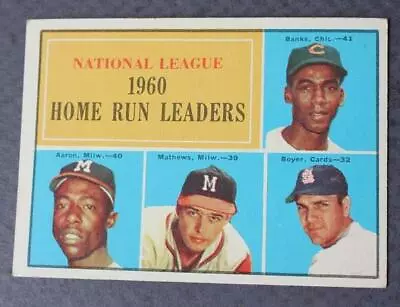 Hank Aaron Ernie Banks Ed Matthews Ken Boyer 1960 Home Run Leaders Card UNGRADED • $19.99