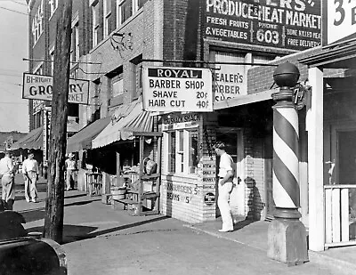 1939 Royal Barber Shop Muskogee Oklahoma Vintage Picture Photo Print 8.5x11 • $13