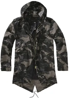 Brandit M51 US Parka Urban Lining Fishtail Mens Casual Outdoor Jacket Darkcamo • $119.90