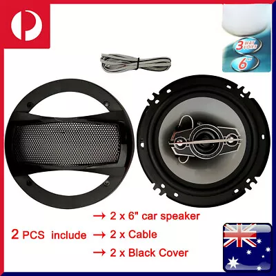 2Pcs 6  Inch Car Coaxial Speaker 3 Way 400W Stereo Super Bass Music Audio Hifi • $36.79