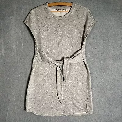 $19.95 • Buy Athleta Sweater Dress Womens Extra Small Gray Short Sleeve Tie Front Embrace