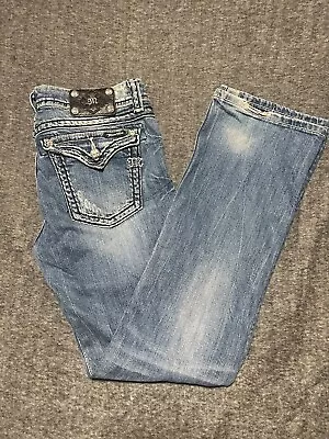 Miss Me Womens Boot Cut Jeans Mid Rise Pocket Denim Blue JS5014B32 Size 32 • $24.99