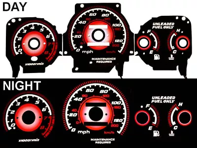 $39.95 • Buy Black Gauge Red Reverse Glow Type-R For 1996-2000 Honda MT Trans Civic EK/LX/EX