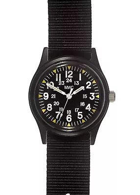 MWC Black 1970s Pattern Vietnam Military Watch On Nylon Military Webbing Strap • $49.95