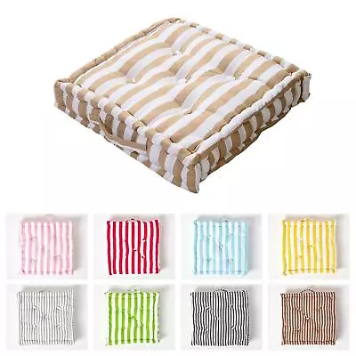 £14.99 • Buy Thick & Thin Stripe Floor Cushion Seat Pad Riser Dining Chair Booster Cushion
