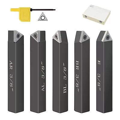 Metal Lathe Cutting Tools5 Sets Of 3/8  Carbide Metal Cutting Tool Bits KitIn... • $47.31