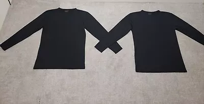 ThermaJohn Lot Of 2 Men's Long Sleeve T-Shirt 3XL Black Polyester Blend • $9.99